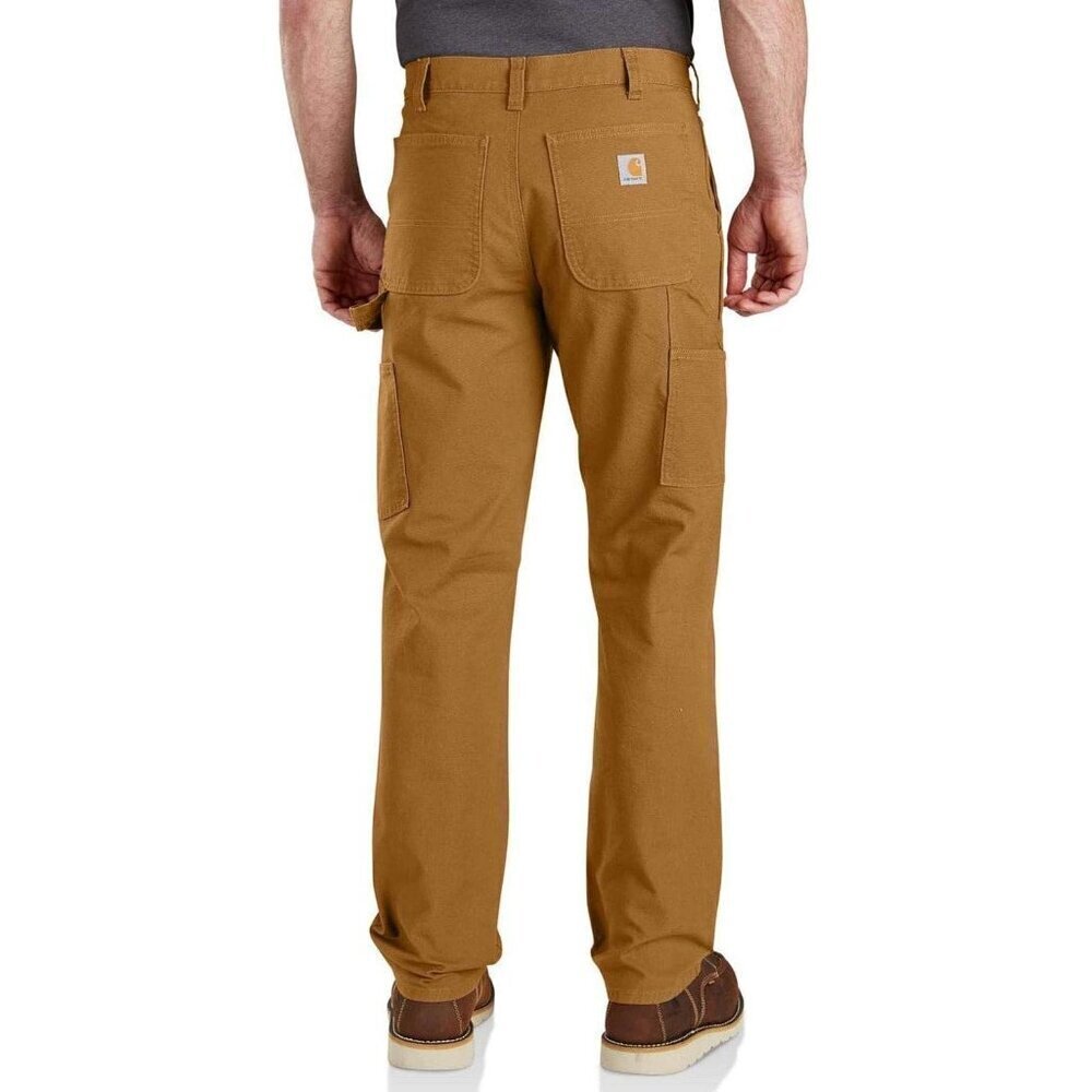 Carhartt Rugged Flex Brown Canvas Utility Work Pants 44x32